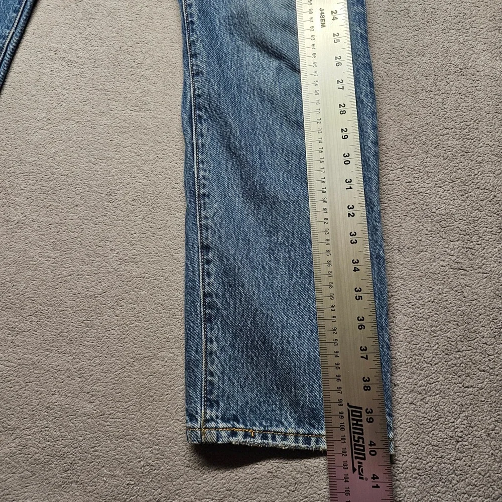 Levi's 501 Original Fit Jeans Mens 28x30 Blue Denim Medium Wash Faded Distressed
